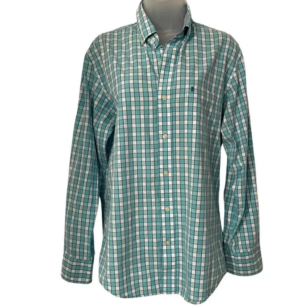 IZOD PERFORMANCE COMFORT PLAID BUTTON DOWN SHIRT- SP - Picture 1 of 8